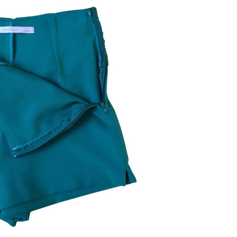 NWT Zara Teal Size Zip Shorts - Picture 4 of 8